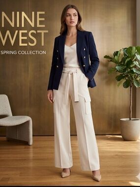 Nine West  pants Cream Pants with side pockets